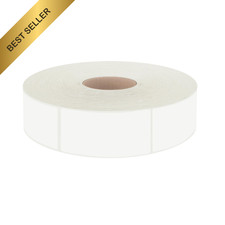 600 Pcs White Rectangular Blank Stickers Roll 1.54x0.74 Name Tags Sticky Labels