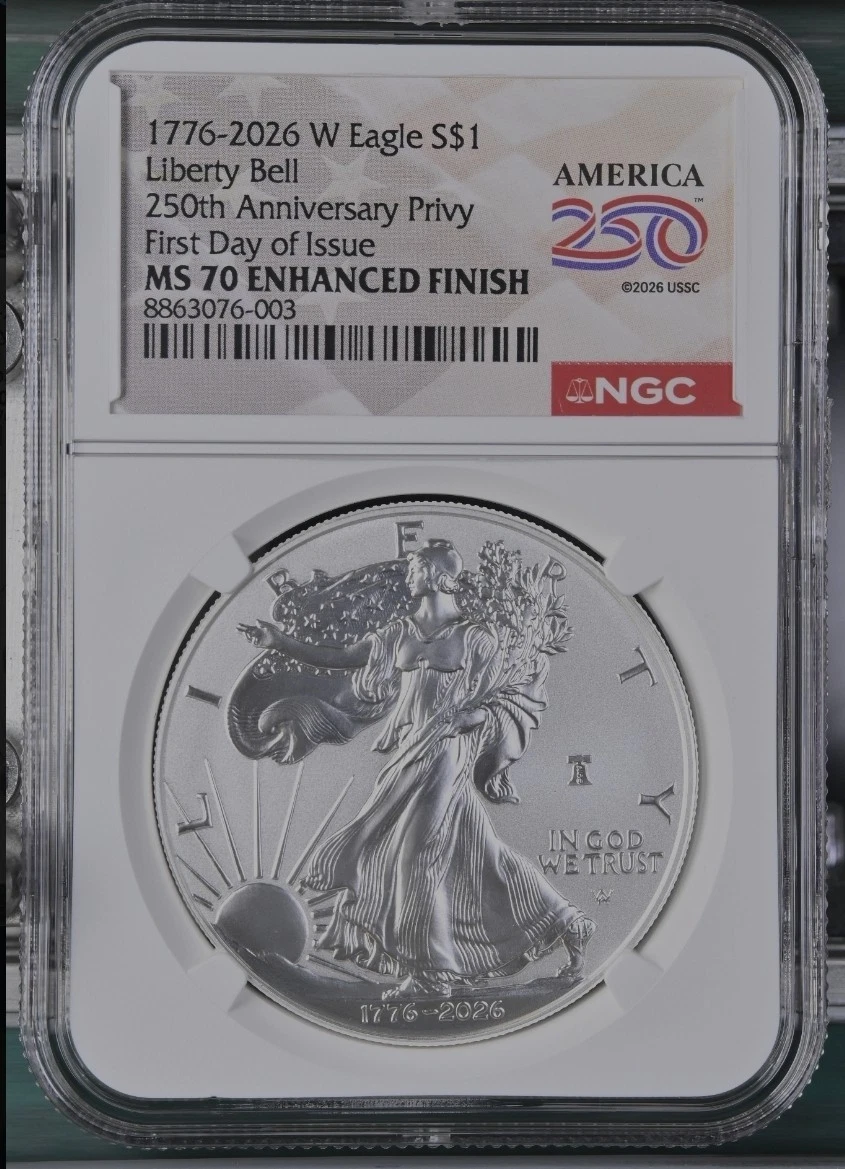 American Eagle MS 70 Graded Business NGC Certified Silver Bullion