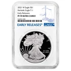 2021-W $1 1-oz T1 Proof American Silver Eagle NGC PF70 UC ER
