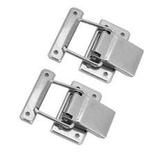2pcs Stainless Steel Hardware Cabinet Case Spring Loaded Latch Catch Toggle Hasp