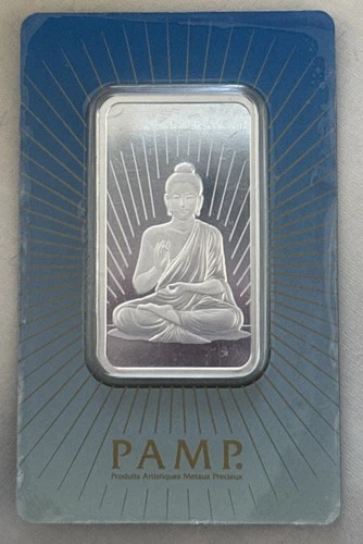 PAMP SUISSE FAITH SERIES HINDU GOD BUDDHA .999 SILVER 1 oz BAR IN ASSAY