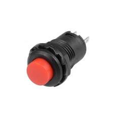 5pcs 12mm Latching Type Push Button Switch Red Round Button SPST NO