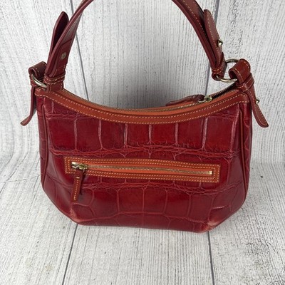 Dooney Bourke Red Croc-Embossed Leather bag - Nice Condition