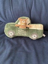 NEW Mon Ami Tooth Fairy Pillow Set, Green Vintage Tooth Truck Plush Teddy Bear