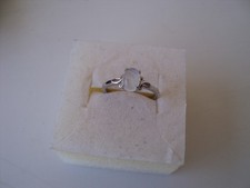 Moonstone 7x5mm sterling silver ring size 6 DAD1042