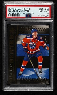 2016-17 SP Authentic Silver Skates Gold 33/99 Connor McDavid #SS-CM PSA 8 0ll