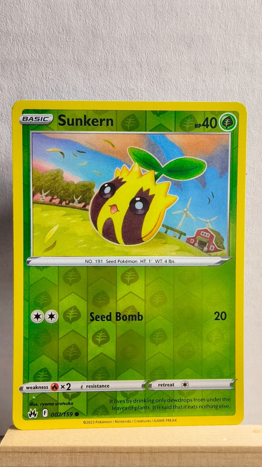 Sunkern [LP] - Pokemon TCG Crown Zenith 007/159 [Reverse Holo Common]