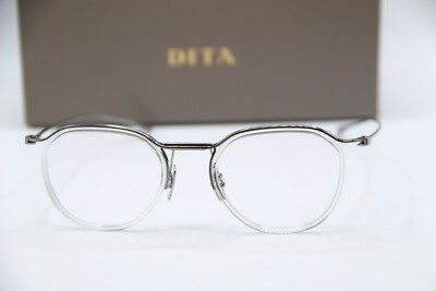 NEW DITA SCHEMA-TWO DTX131-49-03 SLV-CLR CLEAR AUTHENTIC FRAMES EYEGLASSES 49-20