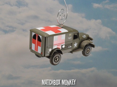 US Army Medic Ambulance 1/2 Ton Korean Vietnam War Era Christmas Ornament MASH - Picture 7 of 10