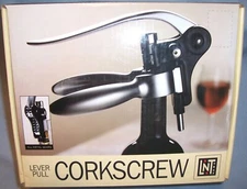 Linens 'N Things Deluxe Bar Restaurant Lever Pull Corkscrew Wine Bottle Opener