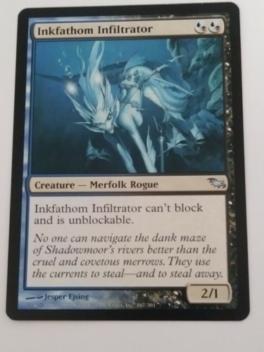 Magic the Gathering Eventide 1x SUPERBEING OF MYTH Azul Verde Raro Casi Nuevo Criatura - Imagen 3 de 4
