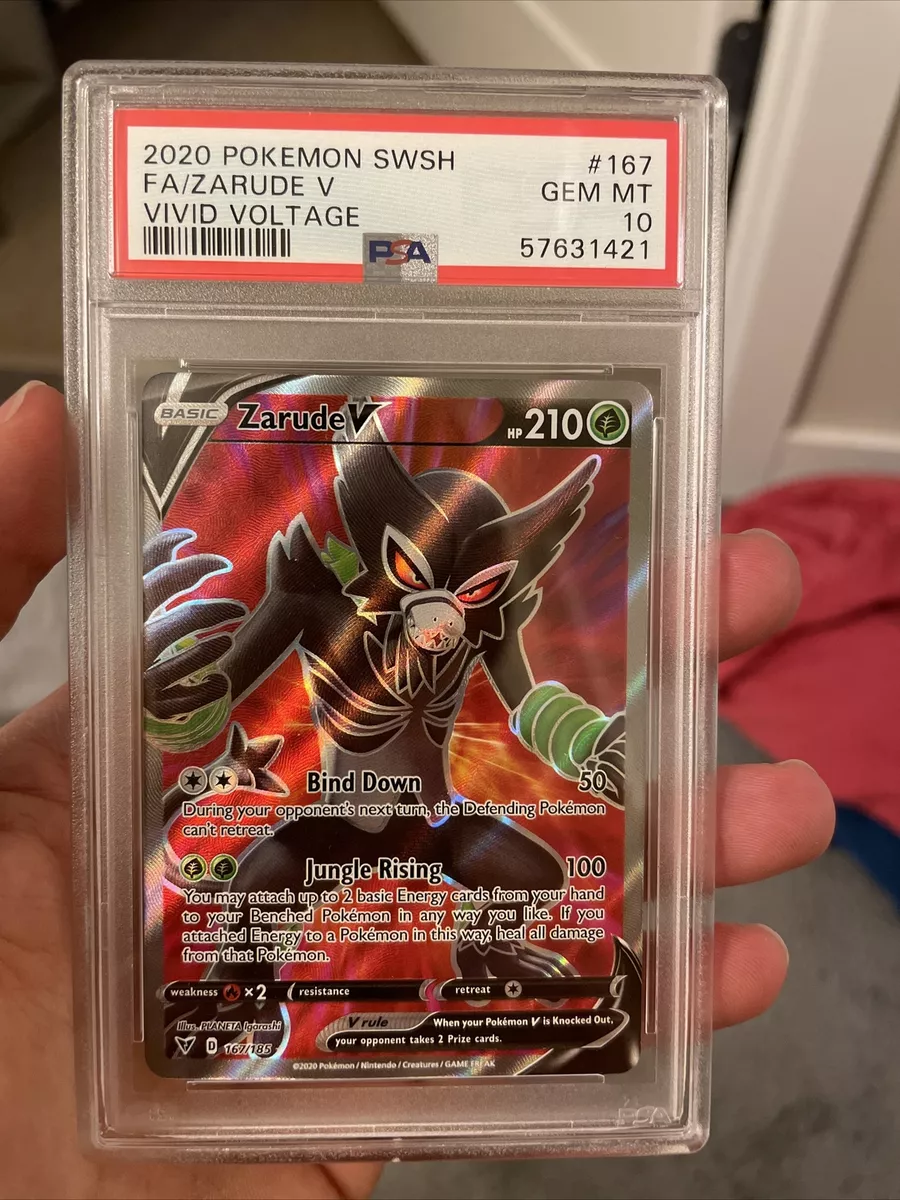 Pokemon Vivid Voltage PSA 10 Zarude V #167 Full Art