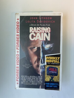 Raising Cain VHS Ex Rental Clamshell John  Lithgow Forbes Video