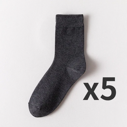 5Pairs Combed Cotton Socks Business Men High Quality Long Casual Mid Tube Socks - Picture 9 of 40