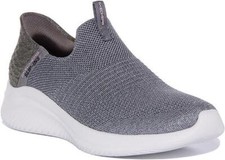Skechers Ultra Flex 3.0M  Womens Slipons Grey White Trainers