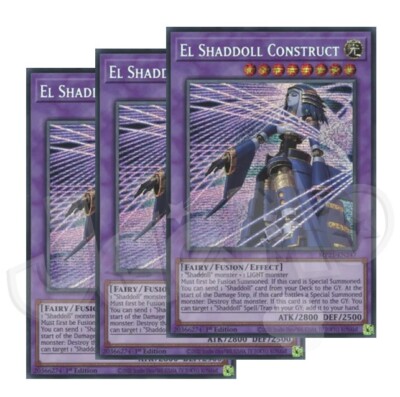 Yugioh El Shaddoll Construct x 3 - 1st Prismatic Secret Rare NM - Free Holo | eBay Yugioh El Shaddoll Construct x 3 - 1st Prismatic Secret Rare NM - Free Holo | eBay