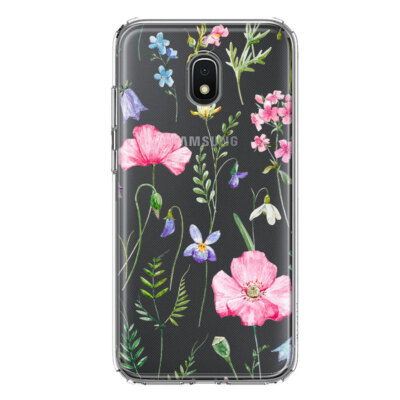 For Samsung Galaxy J3 2018/Prime Shockproof Case Spring Pastel Wild  Flowers