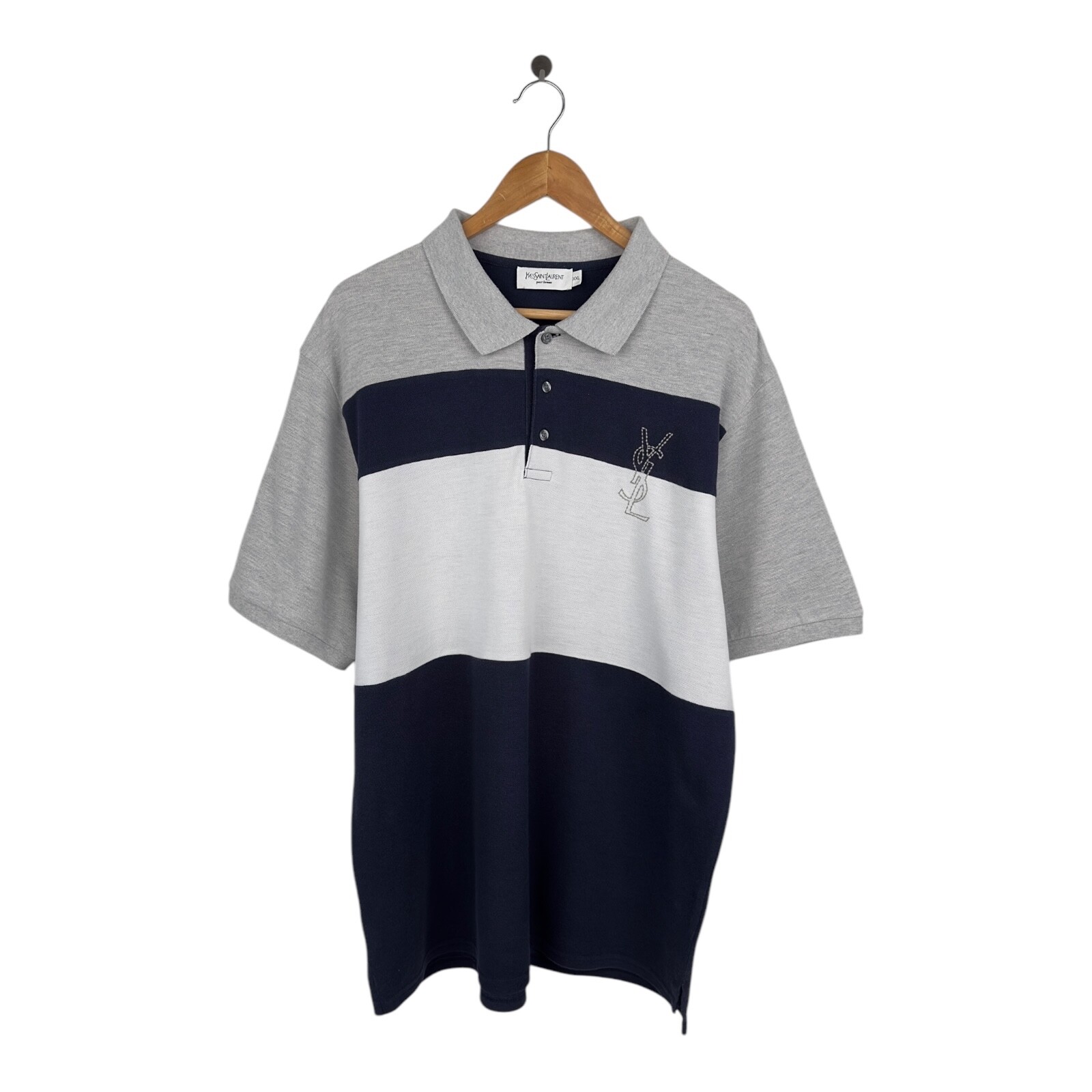 Polo YSL Yves Saint Laurent vintage grande logo