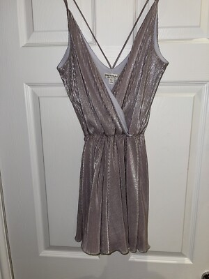 Miss Selfridges Silver Shimmer Playsuit Size 6-10 Only Wore once. Very New.