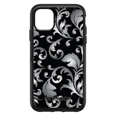 OtterBox Symmetry for Apple iPhone (Pick Model) - Silver Black White Floral