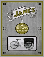 10909.Decor Poster.Room wall.Vintage Interior  design.James delivery bike shop