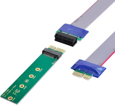 CY NVME AHCI NGFF M-Key SSD auf PCI-E 3.0 1x x1 vertikaler Adapter mit PCI-E x1