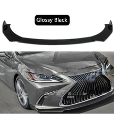 For Lexus ES350 Car Front Bumper Lip Spoiler Splitter Body Kit Glossy Black
