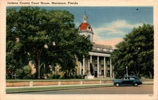 Jackson County Court House, Marianna, Florida, TICHNOR BROS INC., BOST Postcard