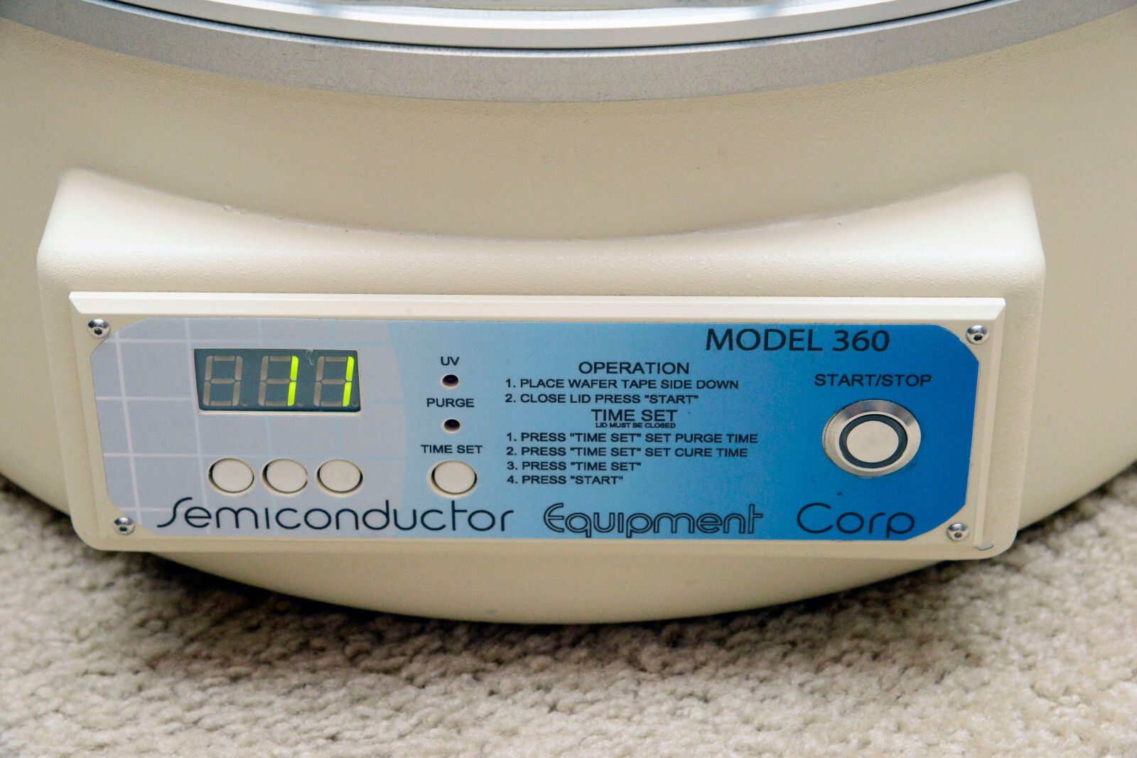 SEMICONDUCTOR EQUIPMENT CORP MODEL 360 UV LIGHT Dicing Tape Exposure