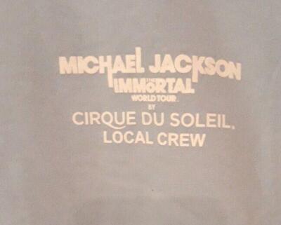   RAR: Cirque Du Soleil MICHAEL JACKSON Immortal World Tour 2011 CREW SHIRT 