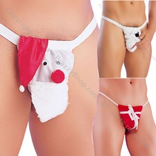 SECRET SANTA SNOWMAN PARCEL Christmas Posing Pouch MENS XMAS GString Thong Brief