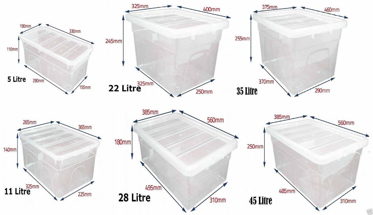 Clear Organizing Boxes 4 Pack 4-Pack Fellowes Bankers Box 10L Clear ...
