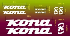 Kona Bike Frame Vinyl Decal Sticker Set. Custom Pick Your Color. USA Seller. 