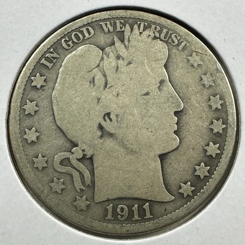 1911-D 50C Barber Half Dollar (88805)