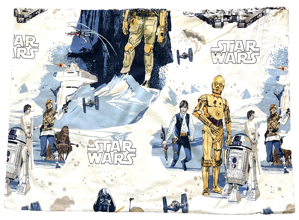 Funda de almohada POTTERY BARN para niños Star Wars Empire Strikes Back Luke R2D2 Droid C3PO Foto 2 de 4