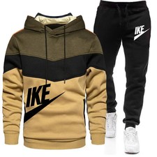 Men womens track suit, Hooded Casual Hoodie + Pants Two-Piece Jogging Sportswear
