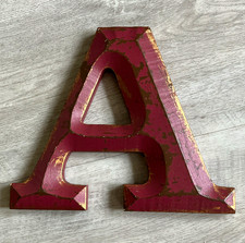 Make Market Rustic Red Letter A Wall Decor Alphabet Distressed