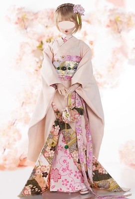 Puppenkimono Outfit mit Obi und Handtasche japanischer Stil Puppenkleidung 1/6 1/4 1/3