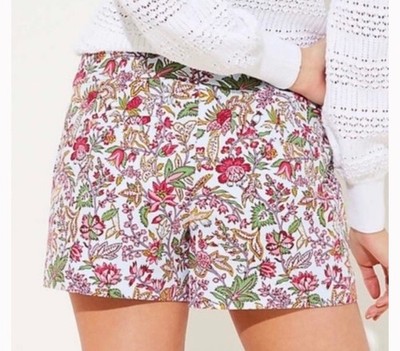 LOFT Women s Rivera Jungle Print Pink Short Pink And Green Size Small