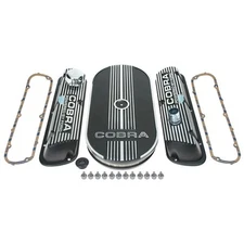 Engine Dress Up Kit Aluminum Cobra Logo Mustang 260/ 289/ 302/ 351W 1964-1973