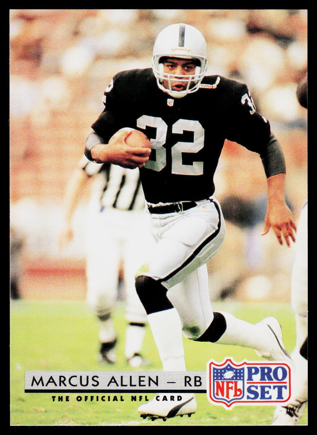 Marcus Allen, 1992 Pro Set, #208, Los Angeles Raiders,