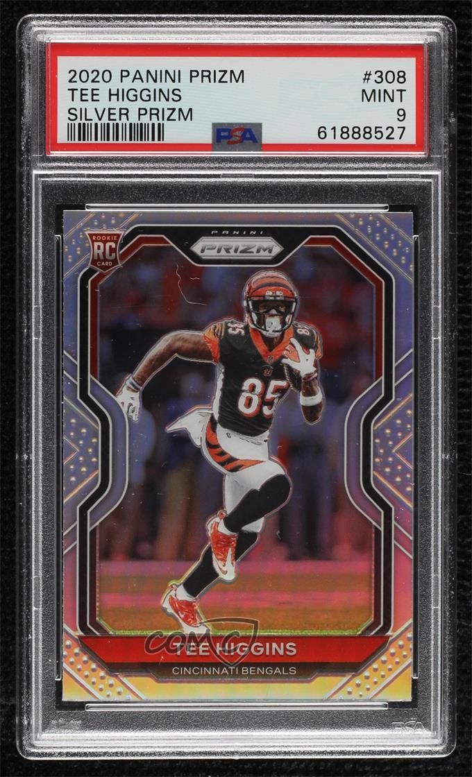 2020 Panini Prizm Rookie Silver Prizm Tee Higgins #308 PSA 9 MINT 2l4