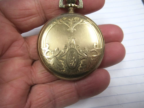 Antique Elgin Mech Wind 12S OF Mod 3 Gr 315 15J Pocket Watch 20yr GF Case No Run