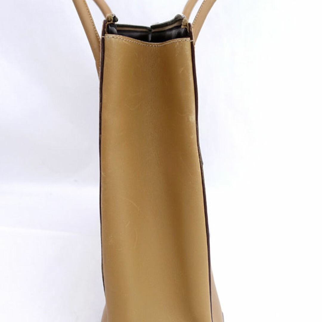 PRADA shoulder bag leather beige brown with keyring charm brand used 0990012478 thumbnail 8