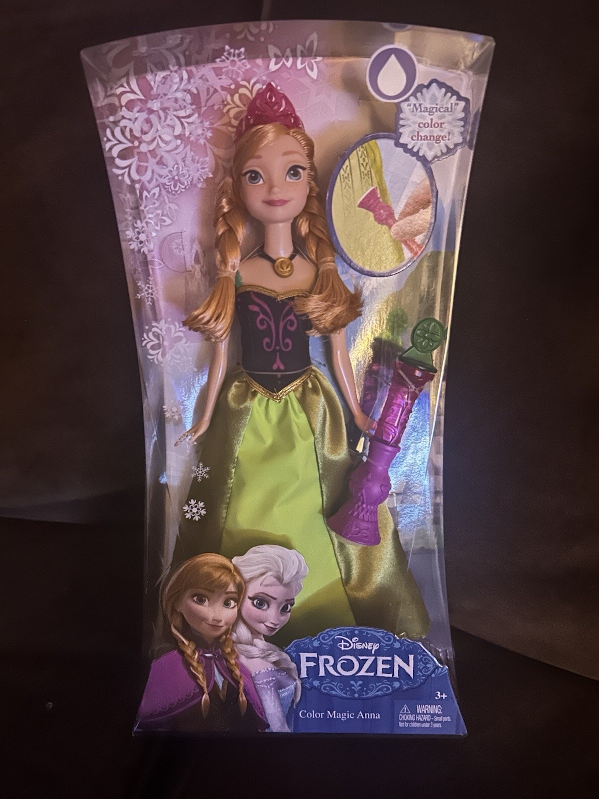 Disney Frozen Princess Anna Pattern Changing Dress W/Wand