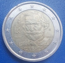 2 euro coin Italy 200th anniversary birth Giuseppe Verdi 2013 