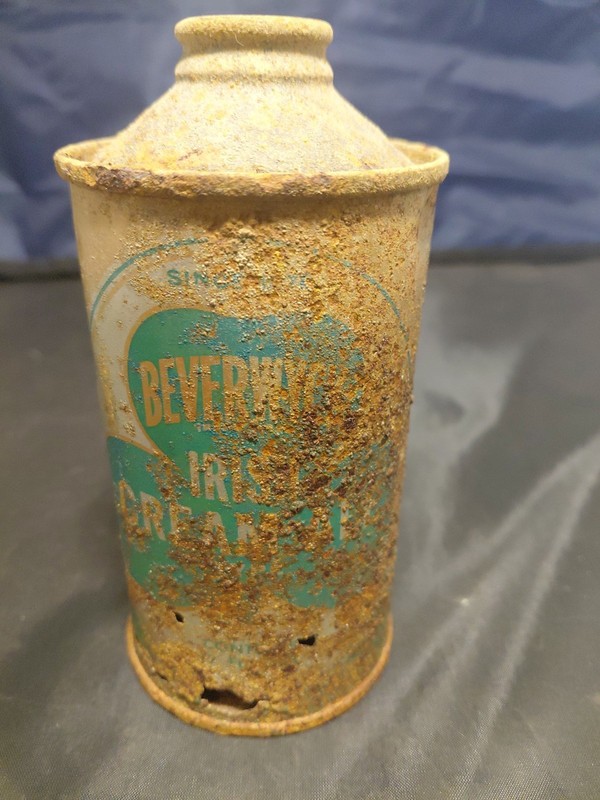Beverwyck Irish Brand CreamAle IRTP 12oz Low Profile Cone Top Beer Can EMPTY CAN