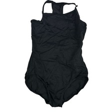 Balera Womens Large Black Halter Dance Leotard Open Back Comfortable
