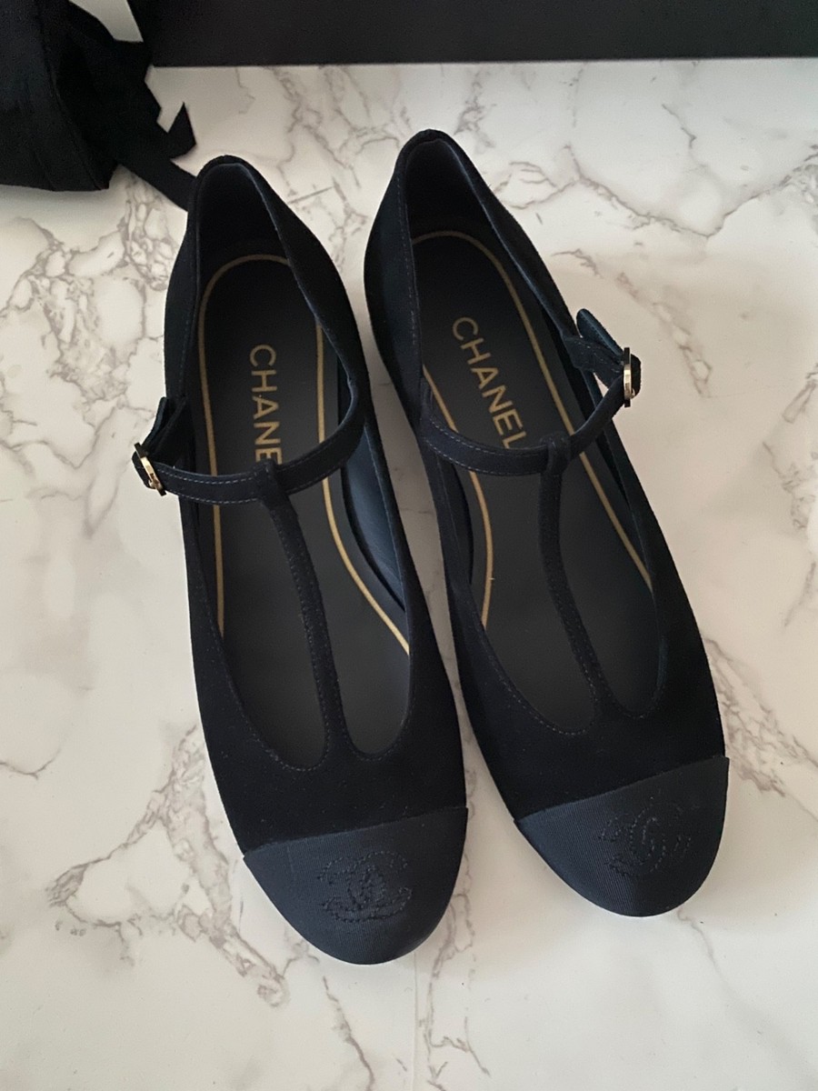 New in Box CHANEL Mary Jane Mary Janes Shoes Sandals Flats Black