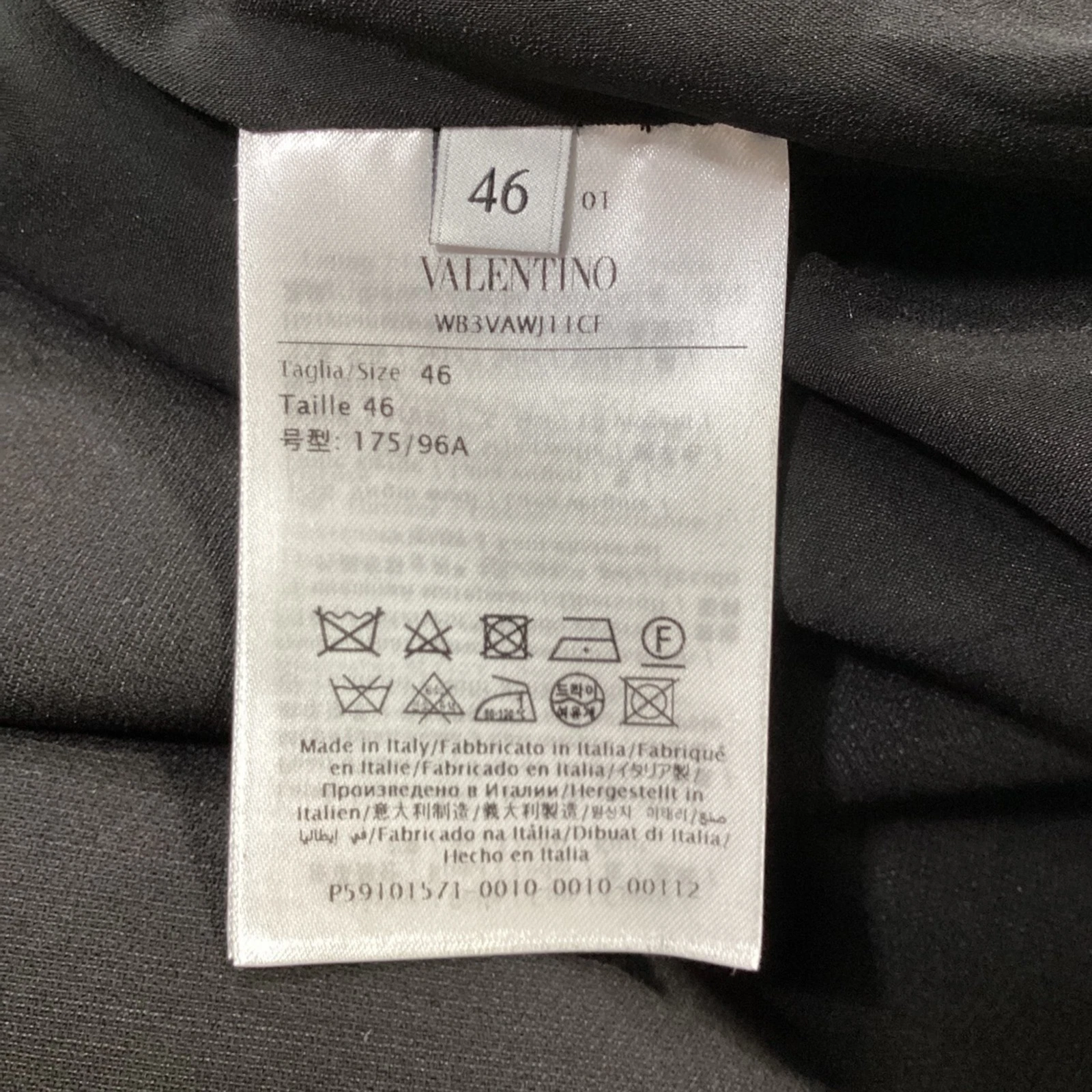 Abito midi Valentino in lana donna nero taglia 46